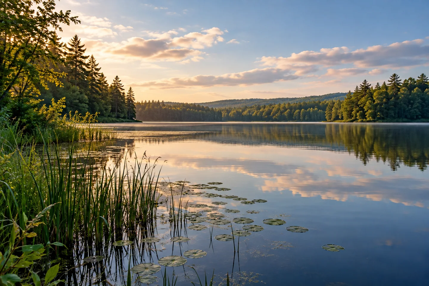 Sennebec Pond — AI-generated editorial illustration