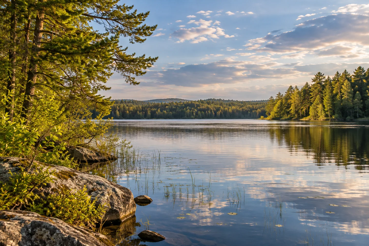 Taylor Pond, Mount Vernon — AI-generated editorial illustration