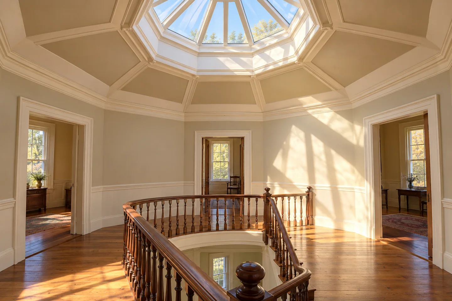 The Octagon House — AI-generated editorial illustration
