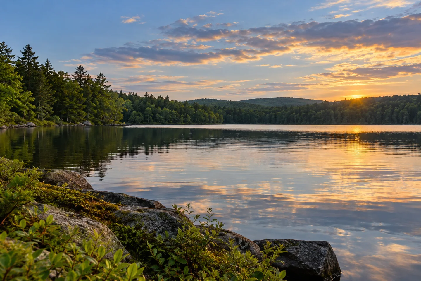 Worthley Pond — AI-generated editorial illustration